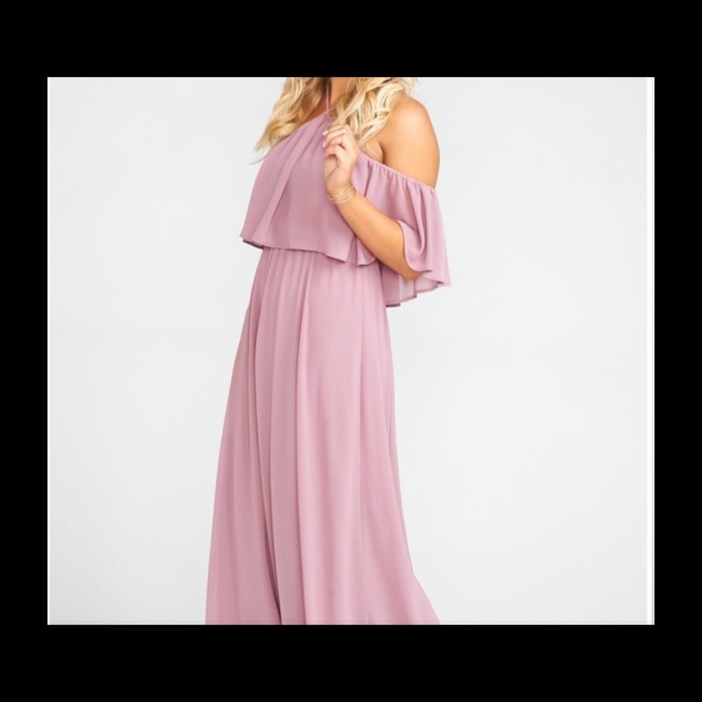 Show me your Mumu Weddings Rebecca Ruffle Dress- antique rose chiffon